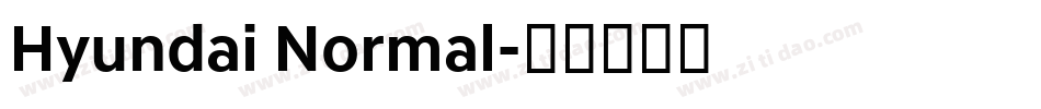 Hyundai Normal字体转换